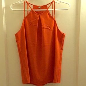 H&M women orange strappy cami top, size 4